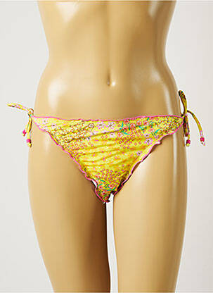 Chiloți de baie imprimeu floral bikini galben BANANA MOON femeie