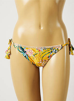 Chiloți de baie imprimeu floral bikini galben BANANA MOON femeie