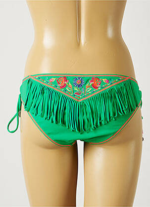 Chiloți de baie țesătură satinată bikini verde BANANA MOON femeie