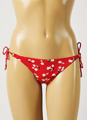 Chiloți de baie imprimeu floral bikini roșu BANANA MOON femeie