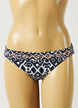 Chiloți de baie efect material satinat chiloți albastru BANANA MOON femeie