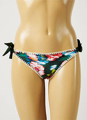 Chiloți de baie imprimeu floral bikini verde BANANA MOON femeie