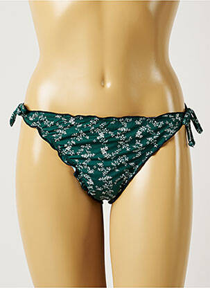 Chiloți de baie imprimeu floral bikini verde BANANA MOON femeie