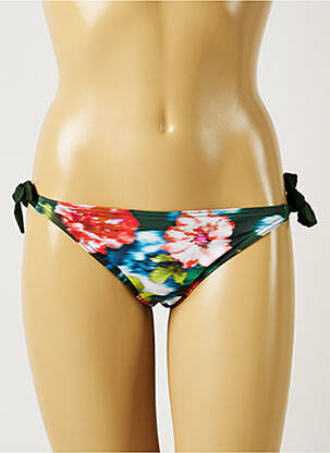 Chiloți de baie imprimeu floral bikini verde BANANA MOON femeie