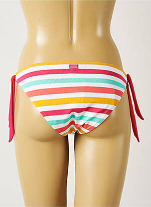 Chiloți de baie efect material satinat bikini alb BANANA MOON femeie