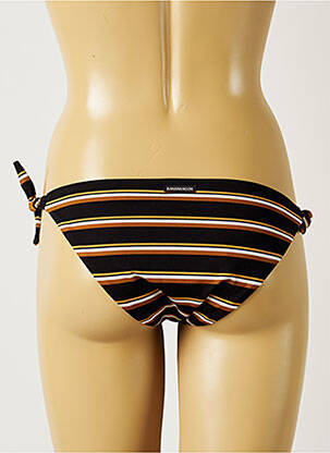 Chiloți de baie efect material satinat bikini negru BANANA MOON femeie