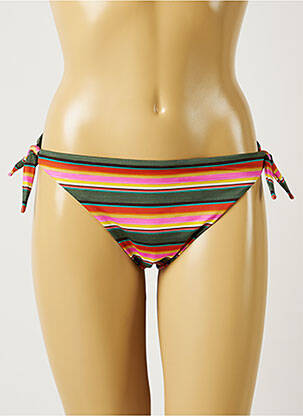 Chiloți de baie efect material satinat bikini verde BANANA MOON femeie