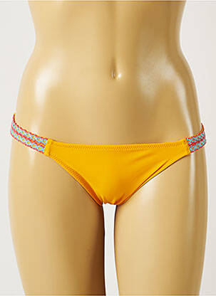 Chiloți de baie efect material satinat bikini portocalie BANANA MOON femeie