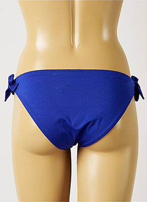 Chiloți de baie efect material satinat bikini albastru BANANA MOON femeie