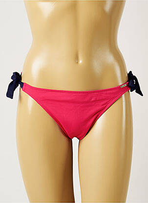 Chiloți de baie efect material satinat bikini roz BANANA MOON femeie