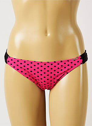 Chiloți de baie efect material satinat bikini roz BANANA MOON femeie
