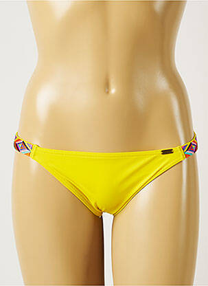 Chiloți de baie efect material satinat bikini galben BANANA MOON femeie