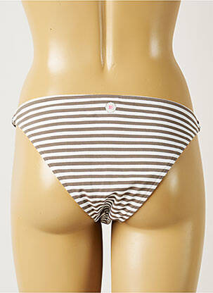 Chiloți de baie efect material satinat bikini alb BANANA MOON femeie