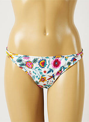 Chiloți de baie imprimeu floral bikini alb BANANA MOON femeie