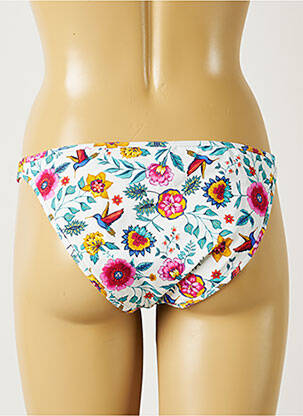 Chiloți de baie imprimeu floral bikini alb BANANA MOON femeie