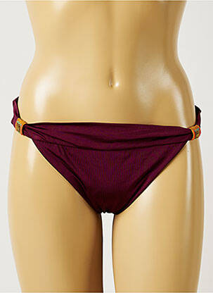 Chiloți de baie efect material satinat bikini violet BANANA MOON femeie