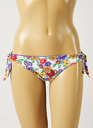 Chiloți de baie imprimeu floral bikini alb BANANA MOON femeie