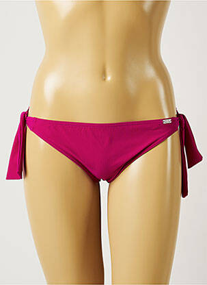 Chiloți de baie efect material satinat bikini violet BANANA MOON femeie
