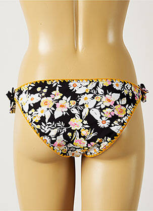 Chiloți de baie imprimeu floral bikini negru BANANA MOON femeie