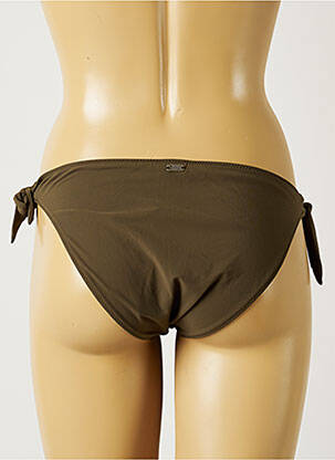 Chiloți de baie efect material satinat bikini verde BANANA MOON femeie