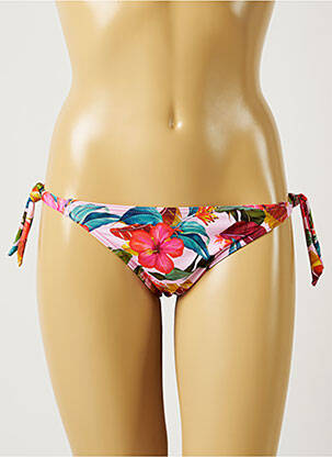 Chiloți de baie imprimeu floral bikini roz BANANA MOON femeie