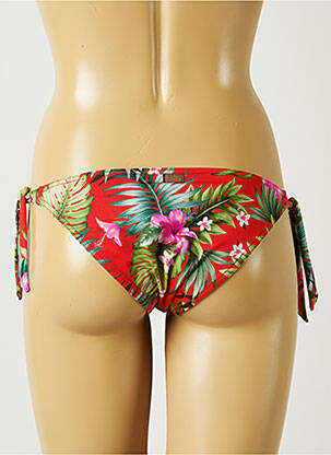 Chiloți de baie imprimeu tie and dye bikini roșu BANANA MOON femeie