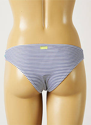 Chiloți de baie efect material satinat bikini albastru BANANA MOON femeie