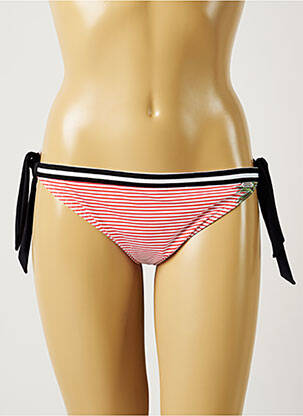 Chiloți de baie imprimeu dungi bikini roșu BANANA MOON femme