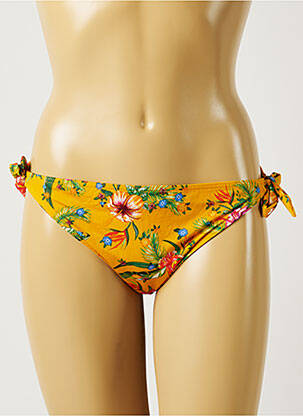 Chiloți de baie imprimeu floral bikini galben BANANA MOON femeie