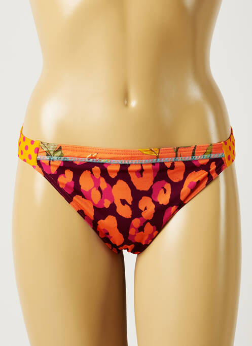 Chiloți de baie efect material satinat chiloți portocaliu BANANA MOON femme