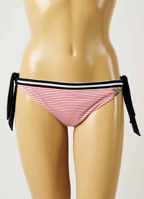 Chiloți de baie imprimeu dungi bikini roșu BANANA MOON femme