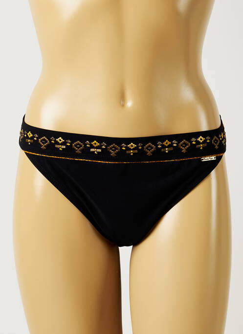 Chiloți de baie efect material satinat chiloți negru BANANA MOON femme