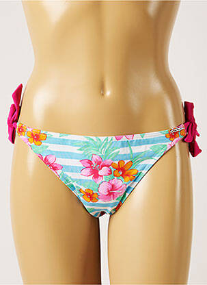 Chiloți de baie imprimeu floral bikini albastru BANANA MOON femeie