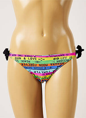 Chiloți de baie microfibre bikini albastru BANANA MOON femeie