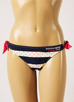 Chiloți de baie microfibre bikini albastru BANANA MOON femeie
