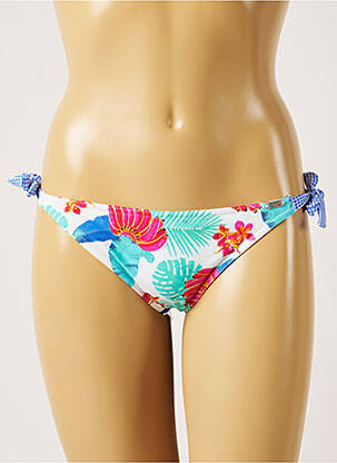 Chiloți de baie imprimeu floral bikini albastru BANANA MOON femeie