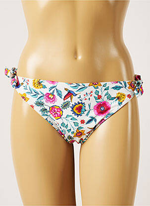 Chiloți de baie imprimeu floral bikini alb BANANA MOON femeie
