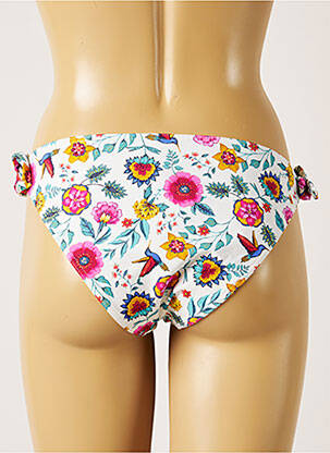 Chiloți de baie imprimeu floral bikini alb BANANA MOON femeie