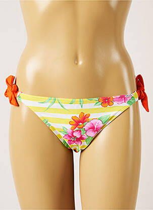 Chiloți de baie imprimeu floral bikini galben BANANA MOON femeie