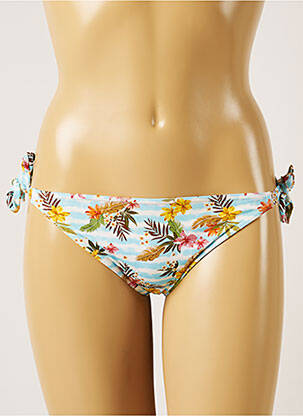 Chiloți de baie imprimeu floral bikini albastru BANANA MOON femeie