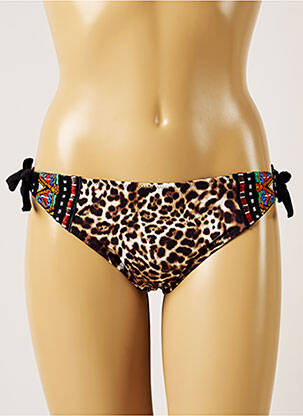 Chiloți de baie microfibre bikini maro BANANA MOON femeie
