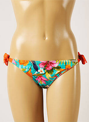 Chiloți de baie imprimeu floral bikini albastru BANANA MOON femeie