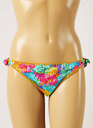 Chiloți de baie imprimeu floral bikini albastru BANANA MOON femeie