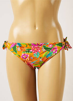 Chiloți de baie imprimeu floral bikini portocalie BANANA MOON femeie