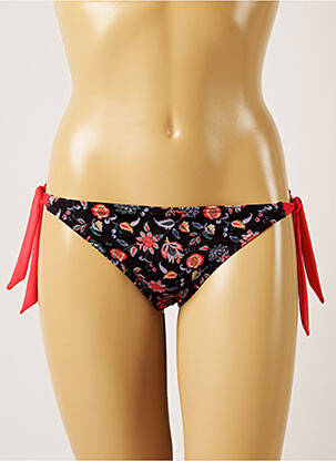 Chiloți de baie imprimeu floral bikini negru BANANA MOON femeie