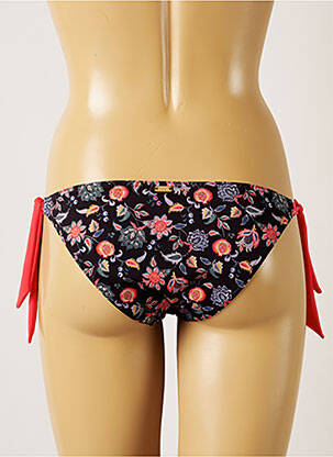 Chiloți de baie imprimeu floral bikini negru BANANA MOON femeie