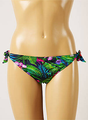 Chiloți de baie imprimeu tie and dye bikini verde BANANA MOON femeie