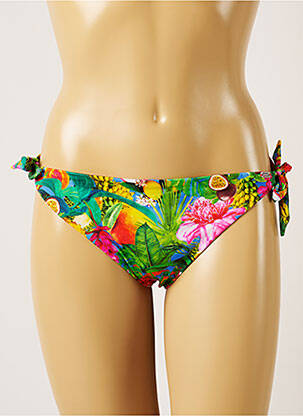 Chiloți de baie imprimeu tie and dye bikini verde BANANA MOON femeie