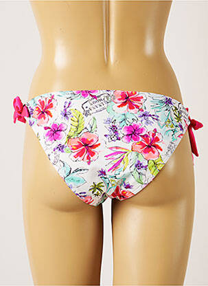 Chiloți de baie imprimeu floral bikini alb BANANA MOON femeie