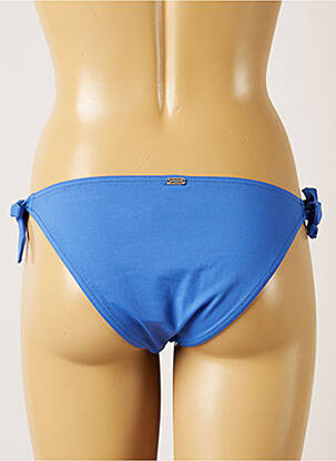 Chiloți de baie efect material satinat bikini albastru BANANA MOON femeie